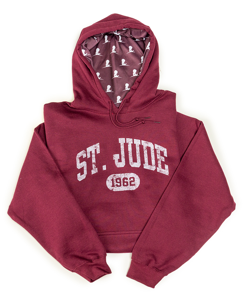 Primary image St. Jude Logo Lined Hoodie - Garnet